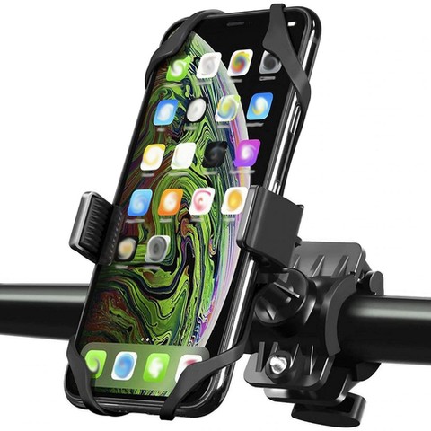 Suport telefon pentru bicicleta, Universal, Negru