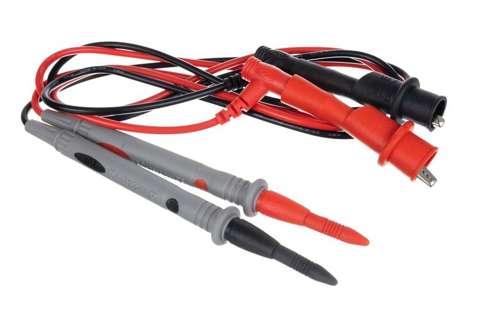Set Cabluri de Testare pentru Multimetru, 20A, CAT II 1000V, 107 cm, Silicon, Roșu/Negru