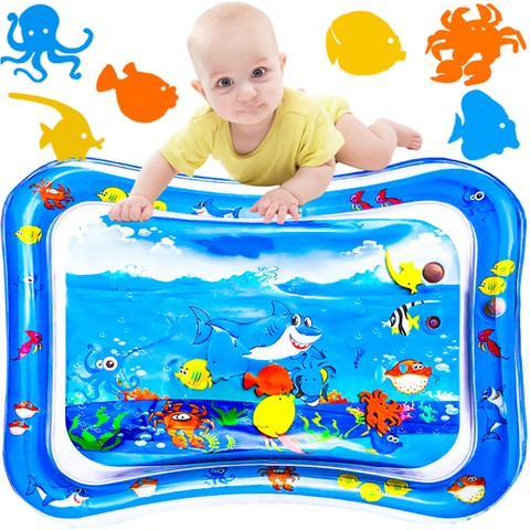 Covoraș de Joacă Gonflabil pentru Bebeluși, Multicolor, PVC, 60x45 cm, +3 Luni