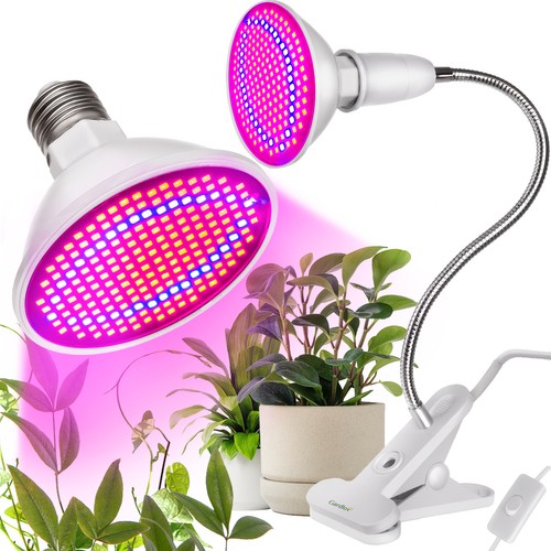 Lampă LED de 200 de diode pentru creșterea plantelor, 9.5W, Spectru Roșu și Albastru